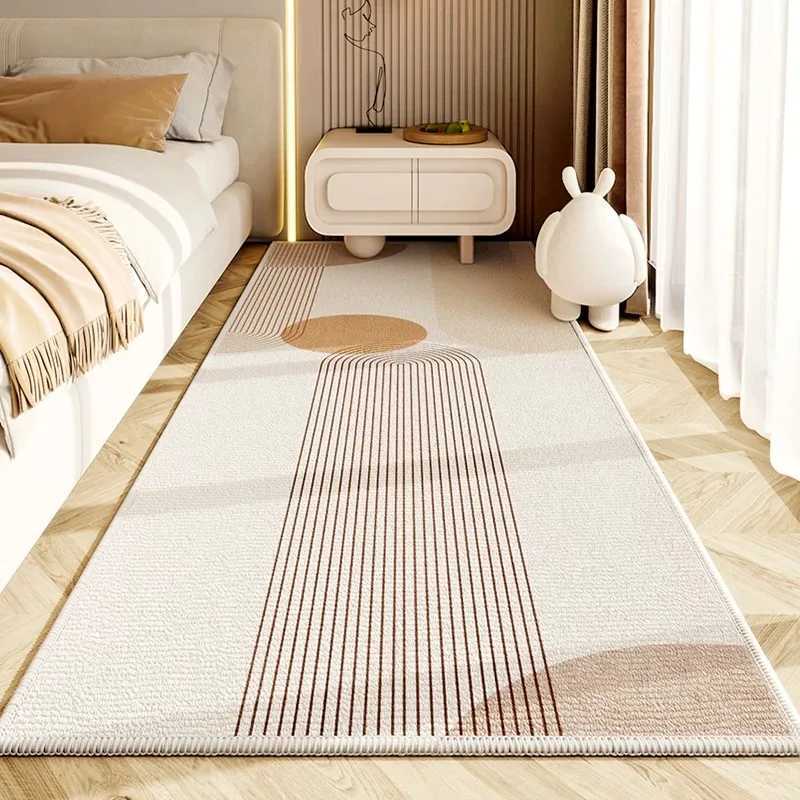 VIKAMA Cream style flower theme Living room Crystal velvet carpet home decoration Bedroom Cloakroom bed head nonslip area rug C250913