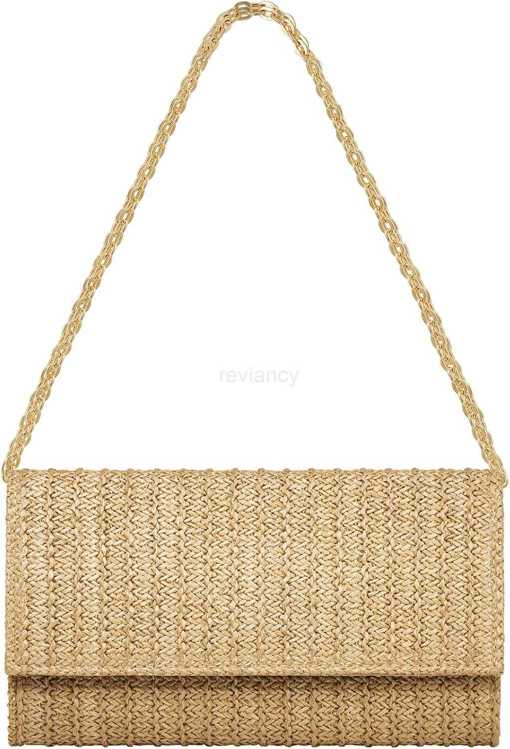 Straw Clutch Purse Shoulder Crossbody Bag Envelope Purse Raffia Handbag for Summer Beach Travel TrendyW250913