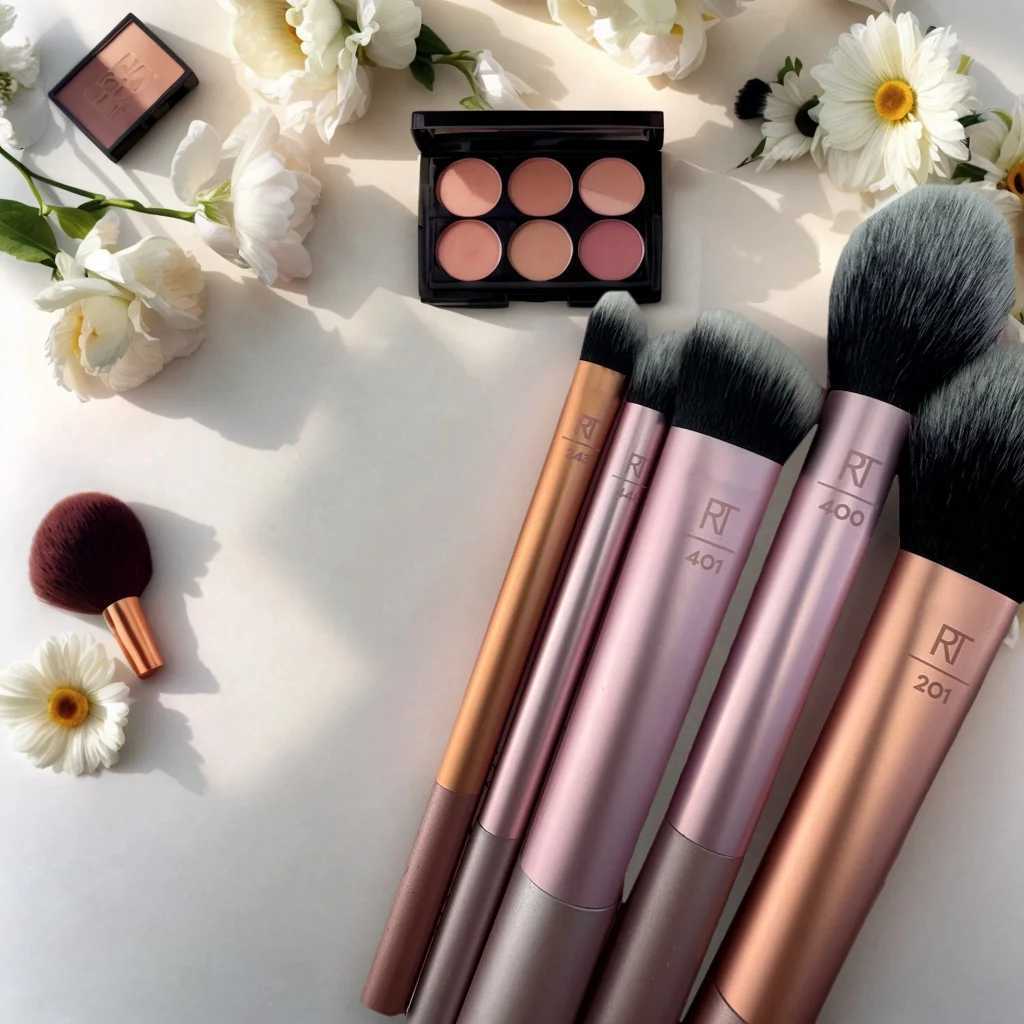 Real Techniques Makeup Brushes Set Soft Fluffy Cosmetics Foundation Powder Face Eyeshadow flashing Makeup Brush Beauty Tools C250915