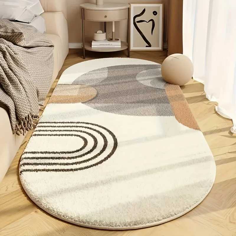 VIKAMA Soft Warm Bedside Floor Mat Simple HighEnd Bedroom Sofa Carpet Washable Waterproof Carpet Suitable Room Rug Home Decorat C250913