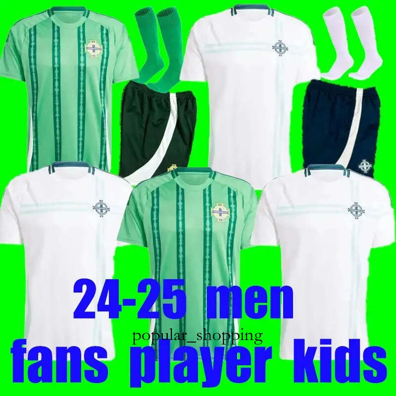 20242025 Northern Ireland Magennis Thailand Soccer Jerseys 24 25 Away White E Lewis Saville Mcnair Ballard Man Kids Kits Women Football Shirt 666 D28