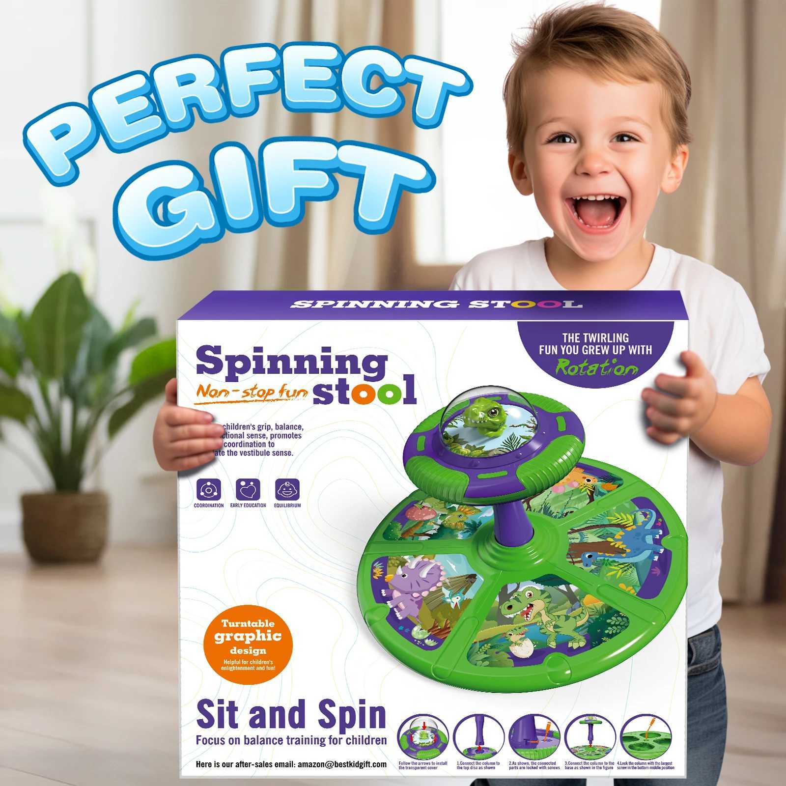 Dinosaur Sit and Spin Toys360 Spin Seat Kids Indoor Interactive Toy with Lights MusicIdeal Xmas Birthday Gift for Kids C250913