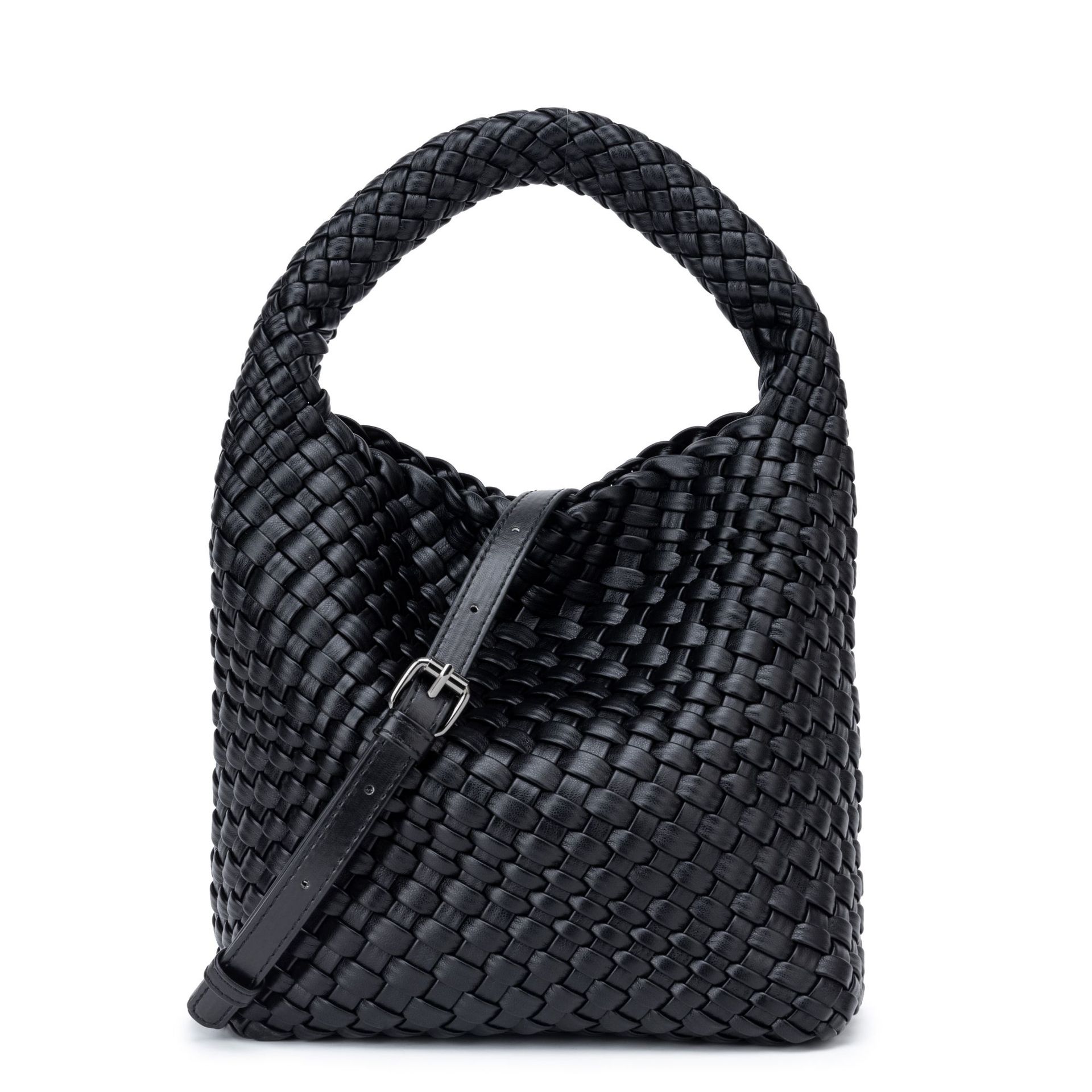 HERMIN 2025 new handmade woven cabbage basket, baozi mother bag, handbag, shoulder crossbody bag