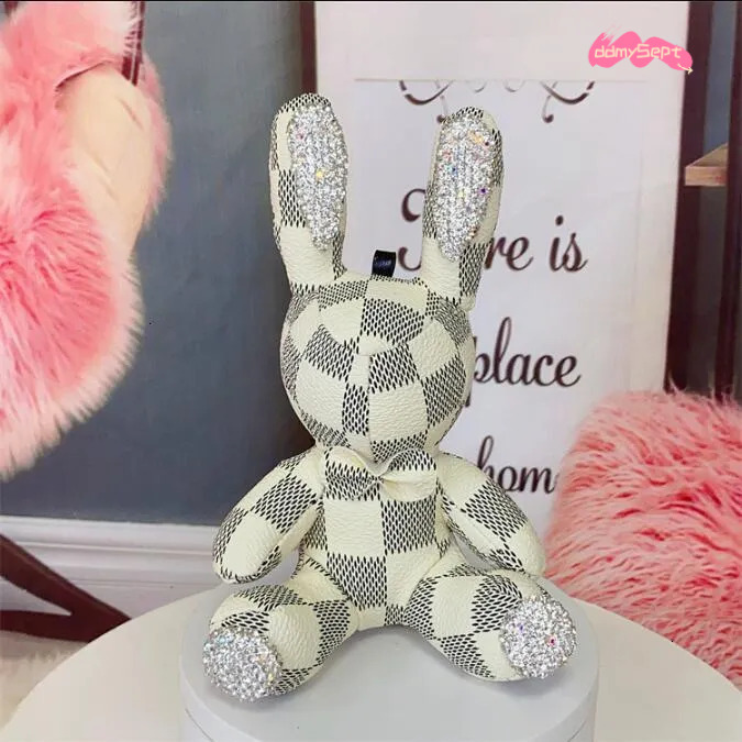 Creative New Handmade Dia-Studded Rabbit Pendant Cute Car Keychain Couple Bag Charm tues1 ddmythur