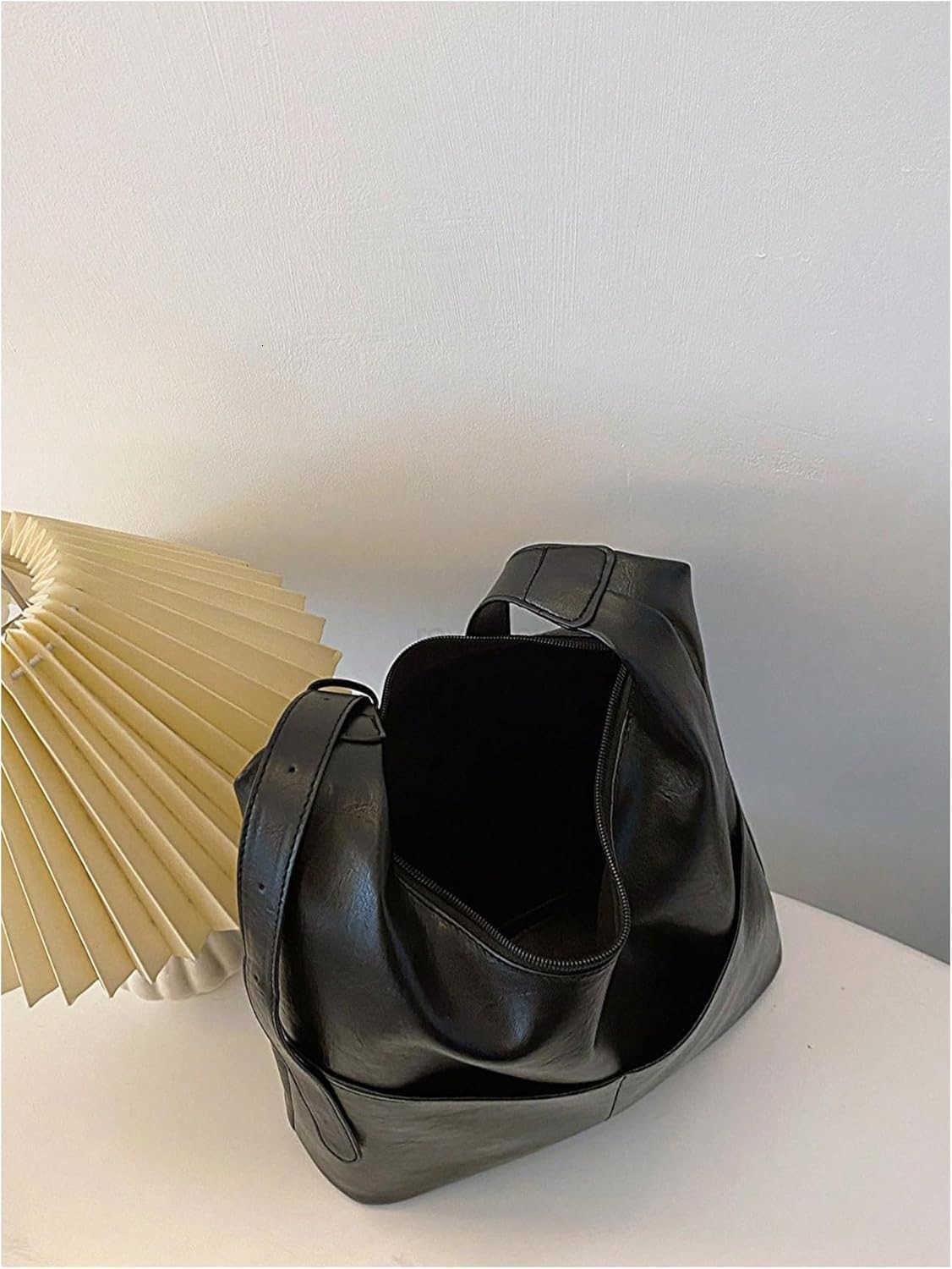 Womens Leather Shoulder Bag Top Handle Work Shopping Handbags with ZipperW250913