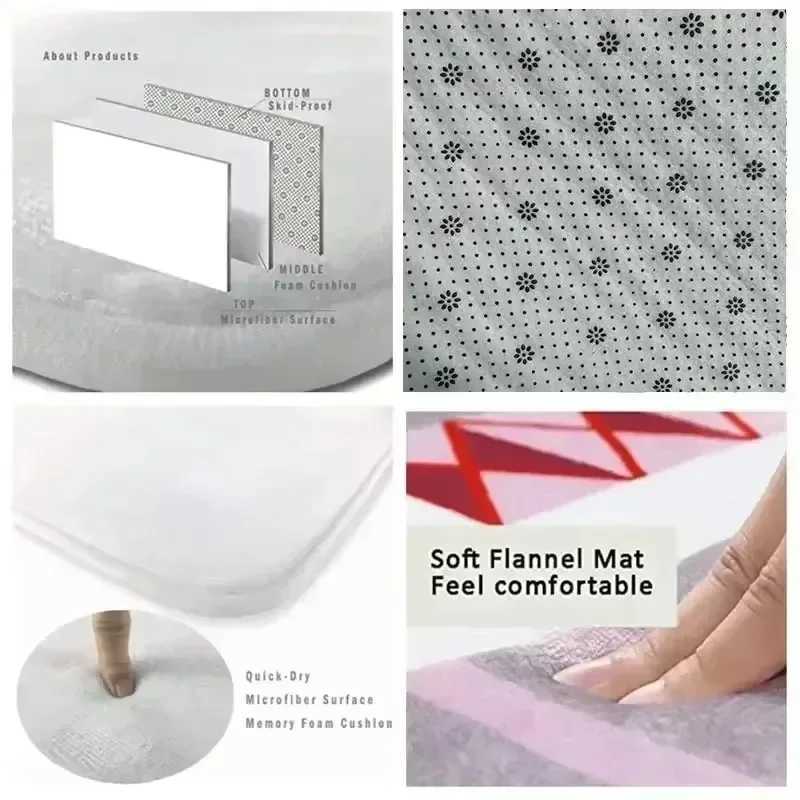 Christmas Tree Santa Claus Carpet Living Room Sofa Bedroom Study Kitchen Entrance Door Mat Nonslip Cute Cartoon Home Decor Rug C250913