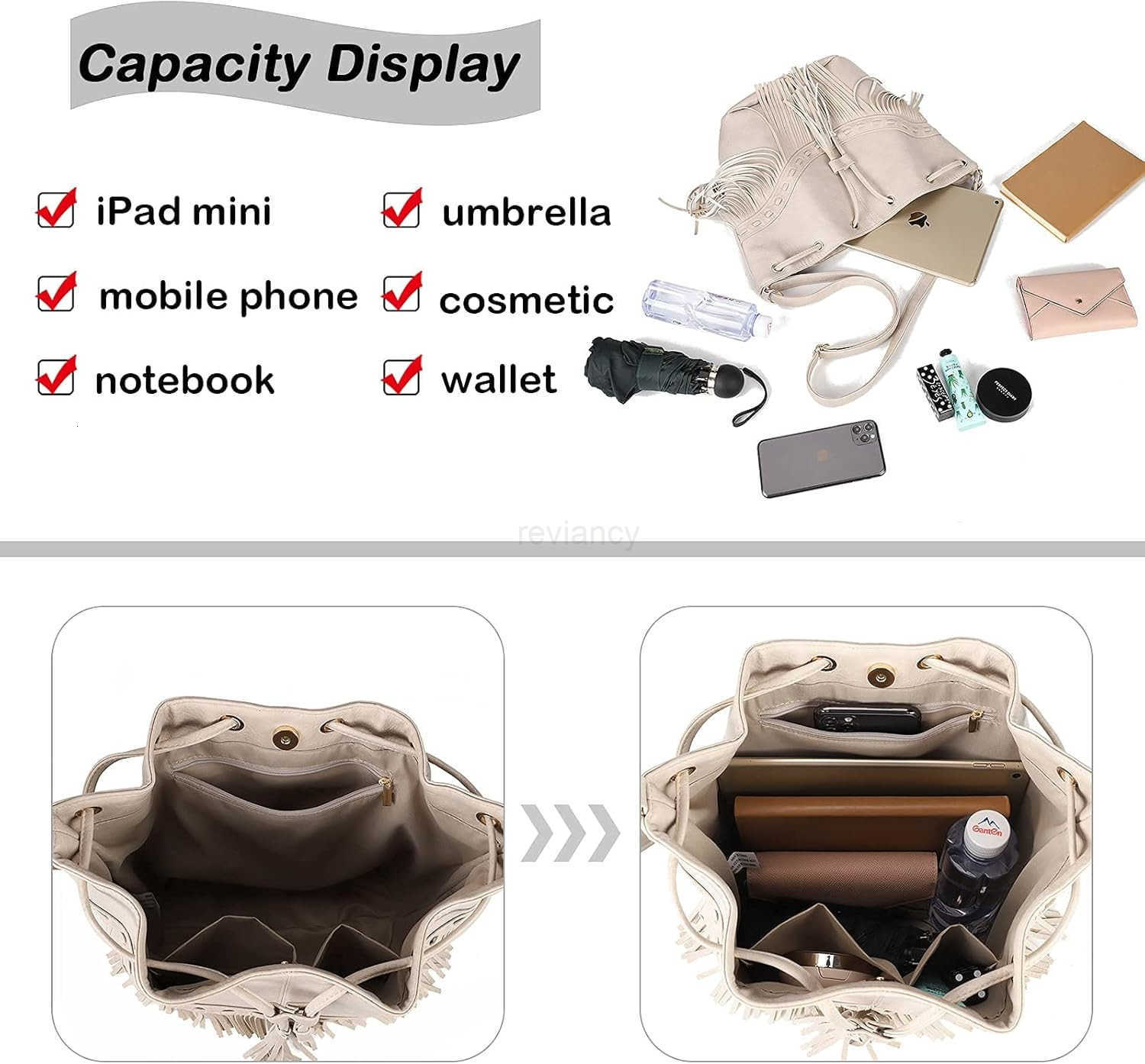 Bags for Women Crossbody Fringe Purses with Drawstring Ladies Tassel Hobo and Shoulder HandbagsW250913