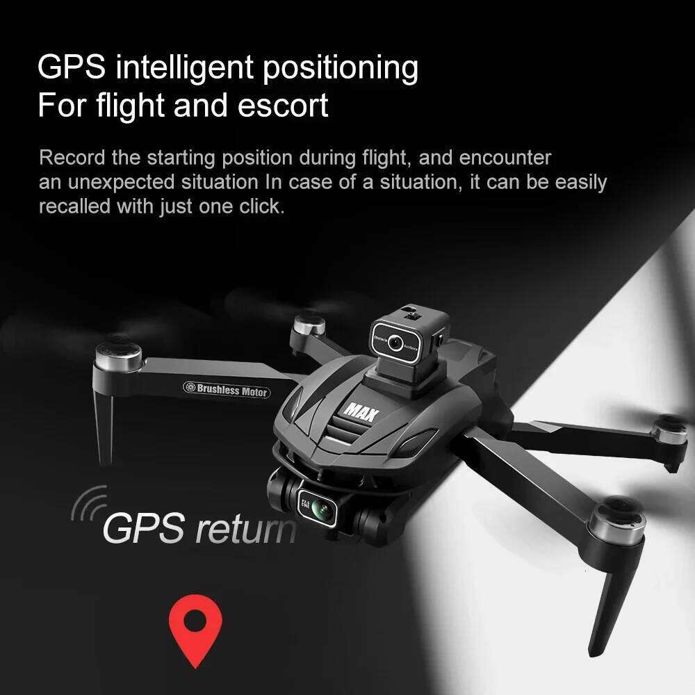 Drones New V168 MAX LCD Screen FPV 8K HD Camera 5G WIFI 360° Obstacle Avoidance GPS Drone Brushless RC Quadcopter Toys Dron