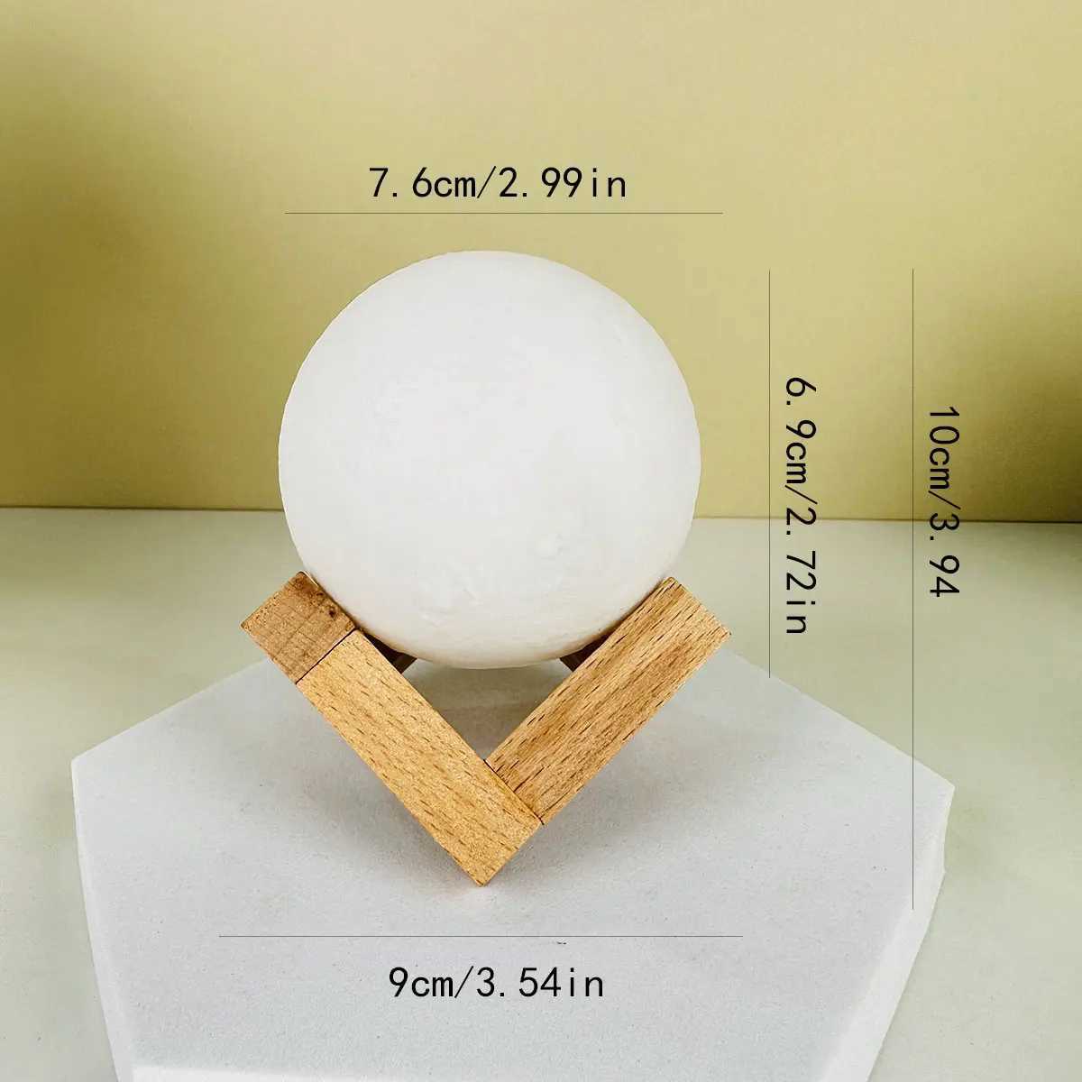 8cm Moom Night Light Romantic Atmosphere Creative Gift Moon Light LED Bedroom Bed Decoration Ambiance Light Lamp Soft Warm Light C251122