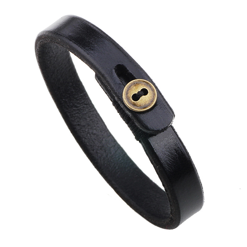 Fashionable Simple Solid Color Copper Buckle Leather Bracelet for Women, Versatile and High-End Feel ddmymoon