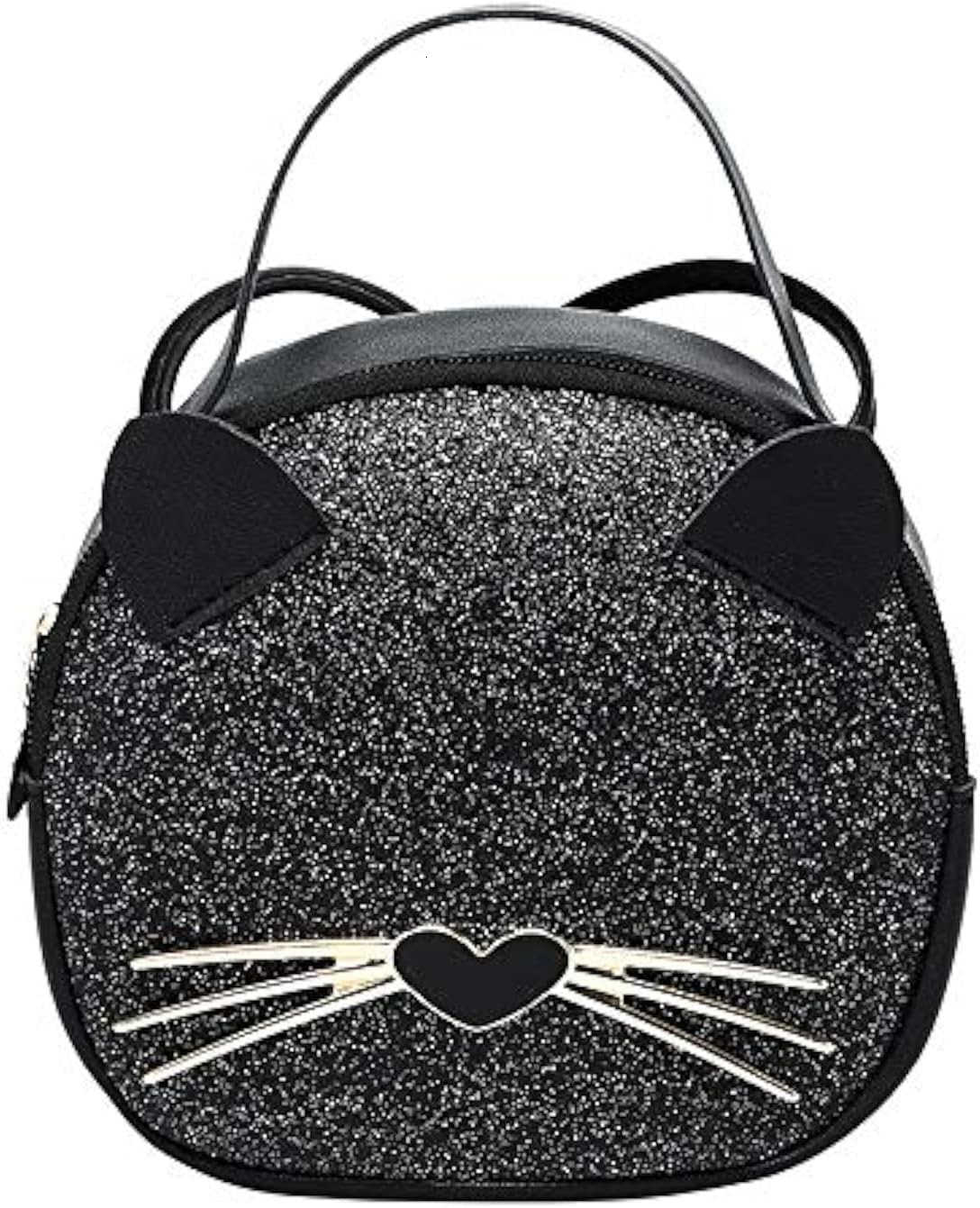 Cat Purse for Women Cute Top Handle Shoulder Bag for Teens Girls Pu Leather Gothic Handbag Crossbody BagW250913