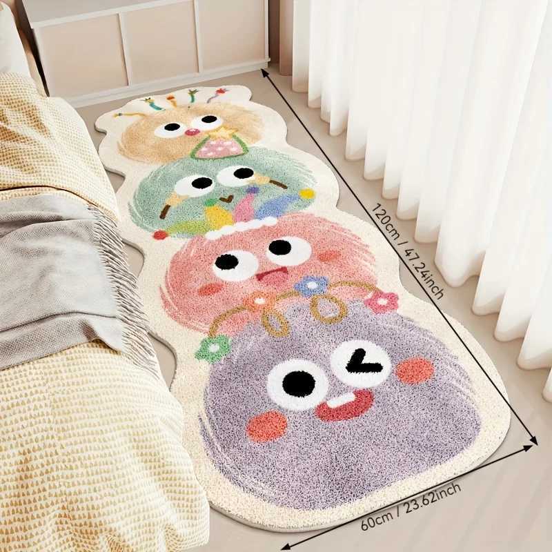 VIKAMA Cute Cartoon Carpet Long Carpet Rug Live Room Bedroom Bedside Blanket Welcome Mat Absorbent Bathroom Mat Home Decoration C250913