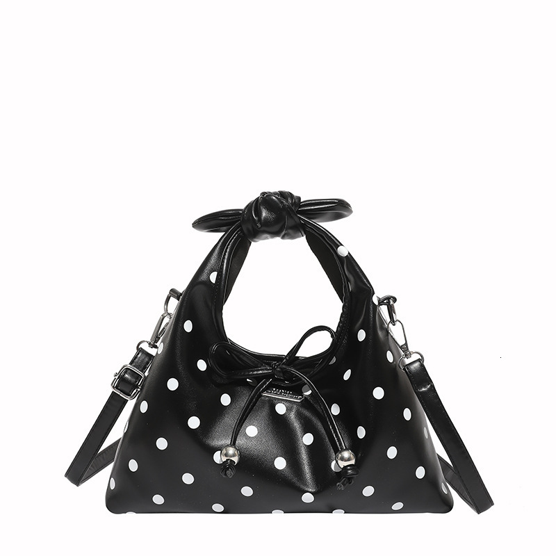 TB BHULAMTE Designer Korean INS Style Polka Dot Women's Handbag Fashion Luxury Crossbody Bag Bow Shaped Handle Detachable Shoulder Strap Special 