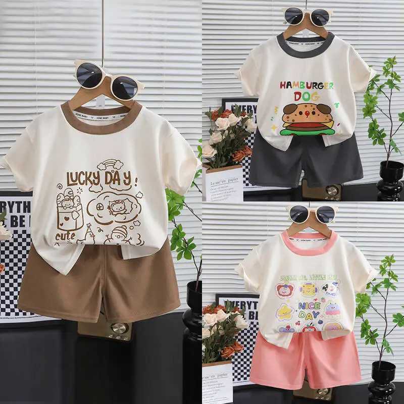 Kids Set Children Clothes Boys Girls Tshirt Shorts 2PCS Summer Short Sleeve Baby Children Clothing Suit Comfort C250913
