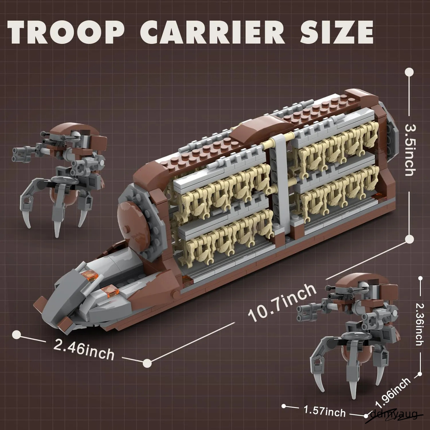 522Pcs Space War Troop Carrier Building Blocks Solider Transport Vehicle Model Bricks Desktop Decoration Toys Kids Holiday Gift ddmyAug