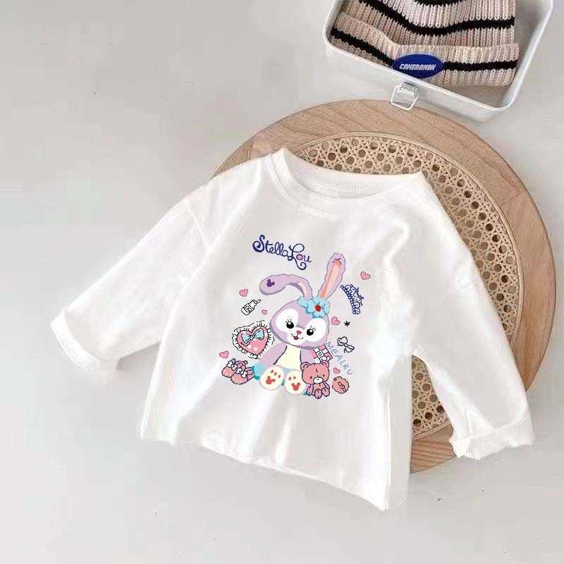 Children's Cotton Long Sleeve T-Shirt 2025 Spring and Autumn New Style Baby Girl Top Boys and Girls Fashionable Base Shirt Trendy