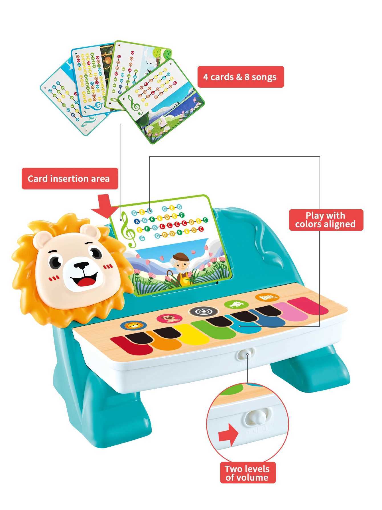 Lion touch playing piano toy safe wireless intelligent touch electronic small piano can play music C250913