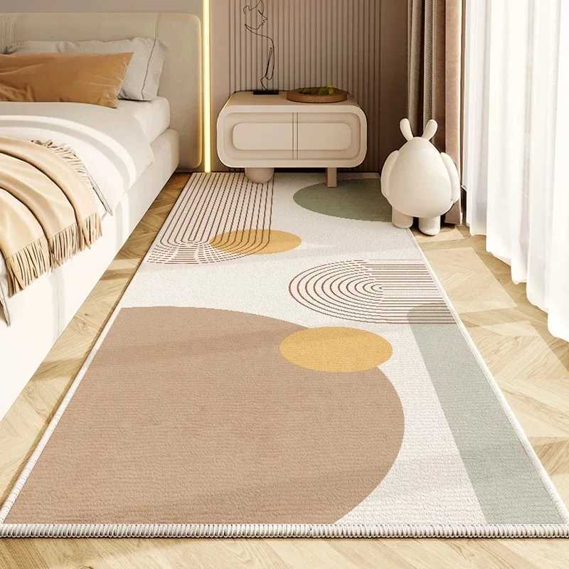 VIKAMA Cream style flower theme Living room Crystal velvet carpet home decoration Bedroom Cloakroom bed head nonslip area rug C250913