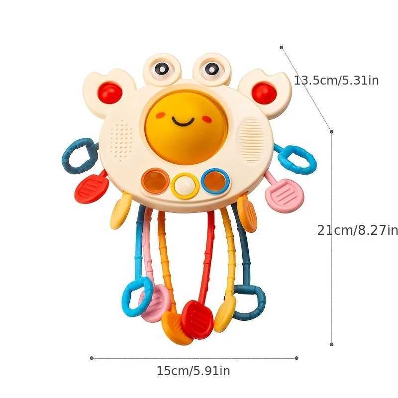 Crab Toy Kids Montessori Sensory Development Educational Toys Pull String Finger Grasp Training Early Learning Toy Teething C250913