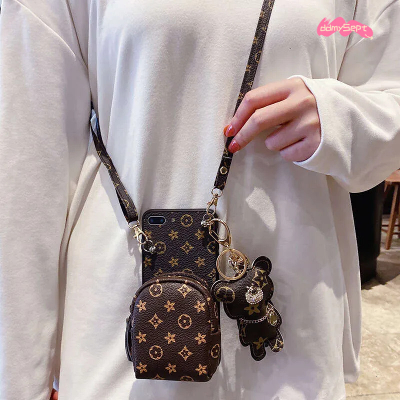 Lanjia- Trendy Brand Compatible Apple 15 Phone Case 13 Luxurious Small Flower Iphone 11 Crossbody Strap 12 Pro Max Zero 0C0ec ddmythur