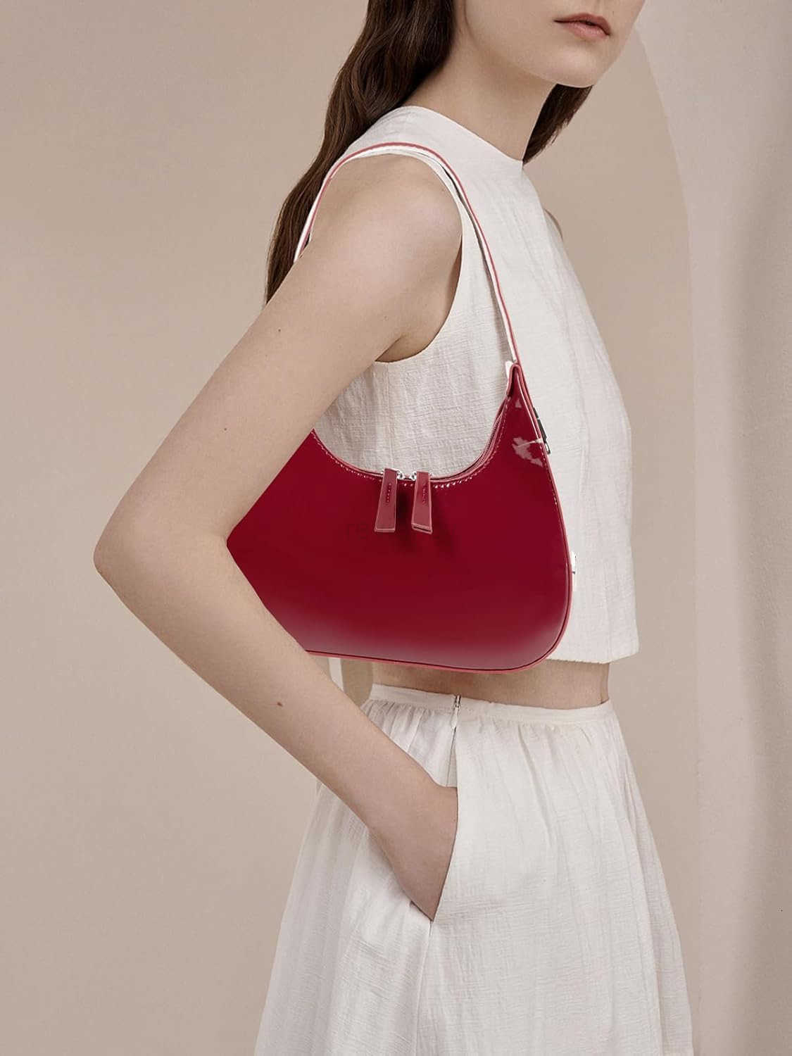 Womens Crescent Shoulder Bags Fashion Y2k 90s Hobo Crescent HandbagsUnderarm Shoulder Purse BagUpsized VersionW250913