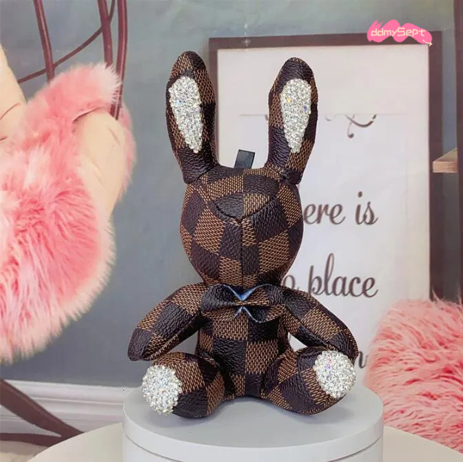 Creative New Handmade Dia-Studded Rabbit Pendant Cute Car Keychain Couple Bag Charm tues1 ddmythur