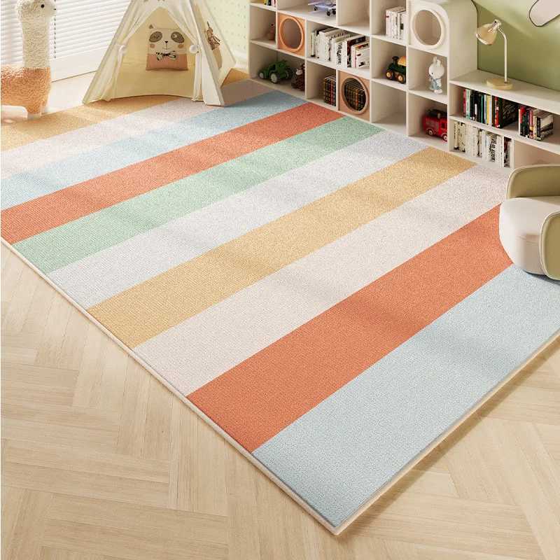 VIKAMA Cartoon Imitation Cashmere Carpet Childrens Floor Mat Living Room NonSlip Reading Area Carpet Baby Bedroom Crawling Mat C250913