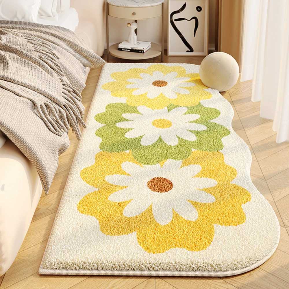 VIKAMA Rug For Flannel Bedside Nordic Simple Fresh Flowers Bedroom Living Room Sofa Tea Table Carpet C913 H260226