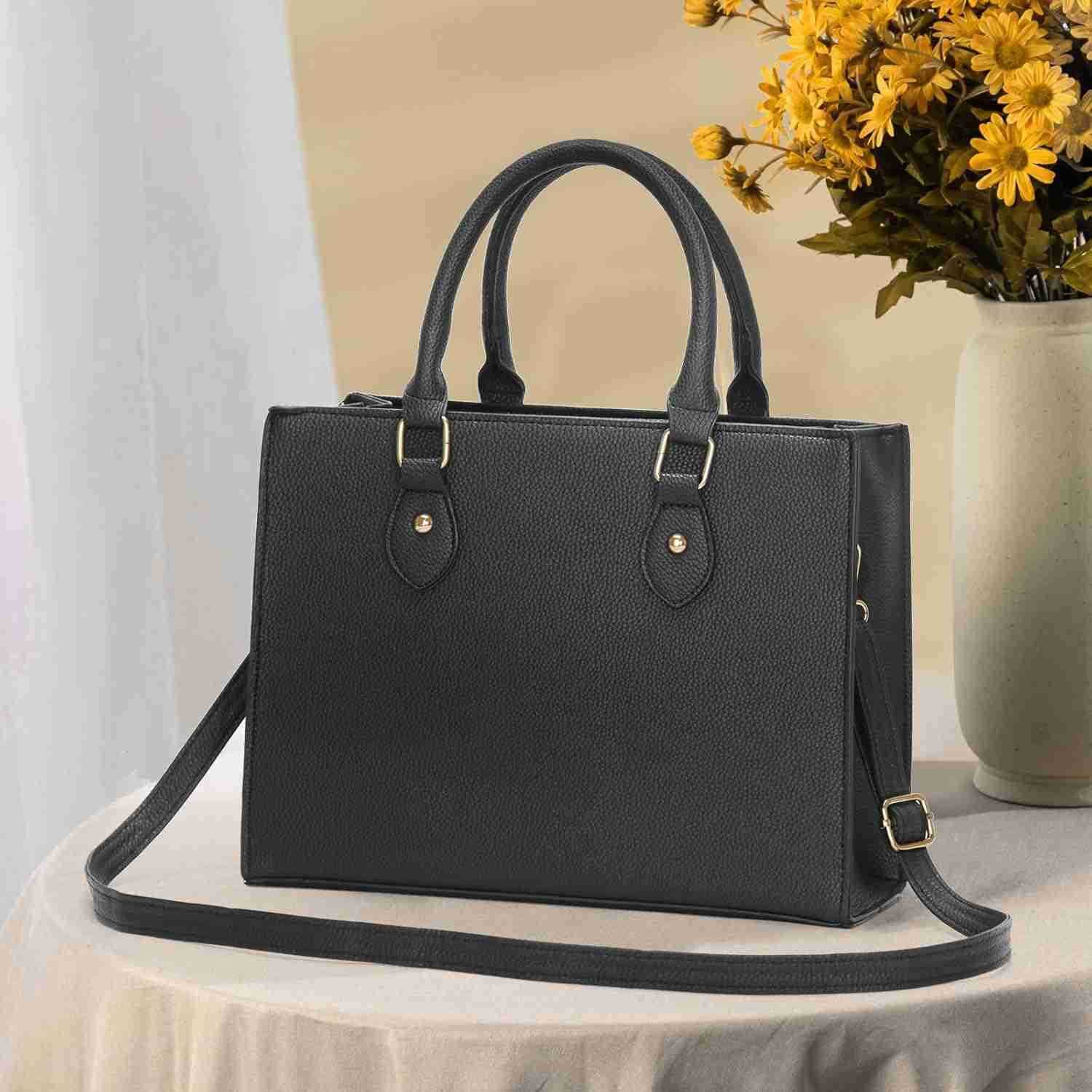 Top Handle Bags with Zipper Vegan Leather Crossbody Bags Casual Tote Handbags for WomenW250913