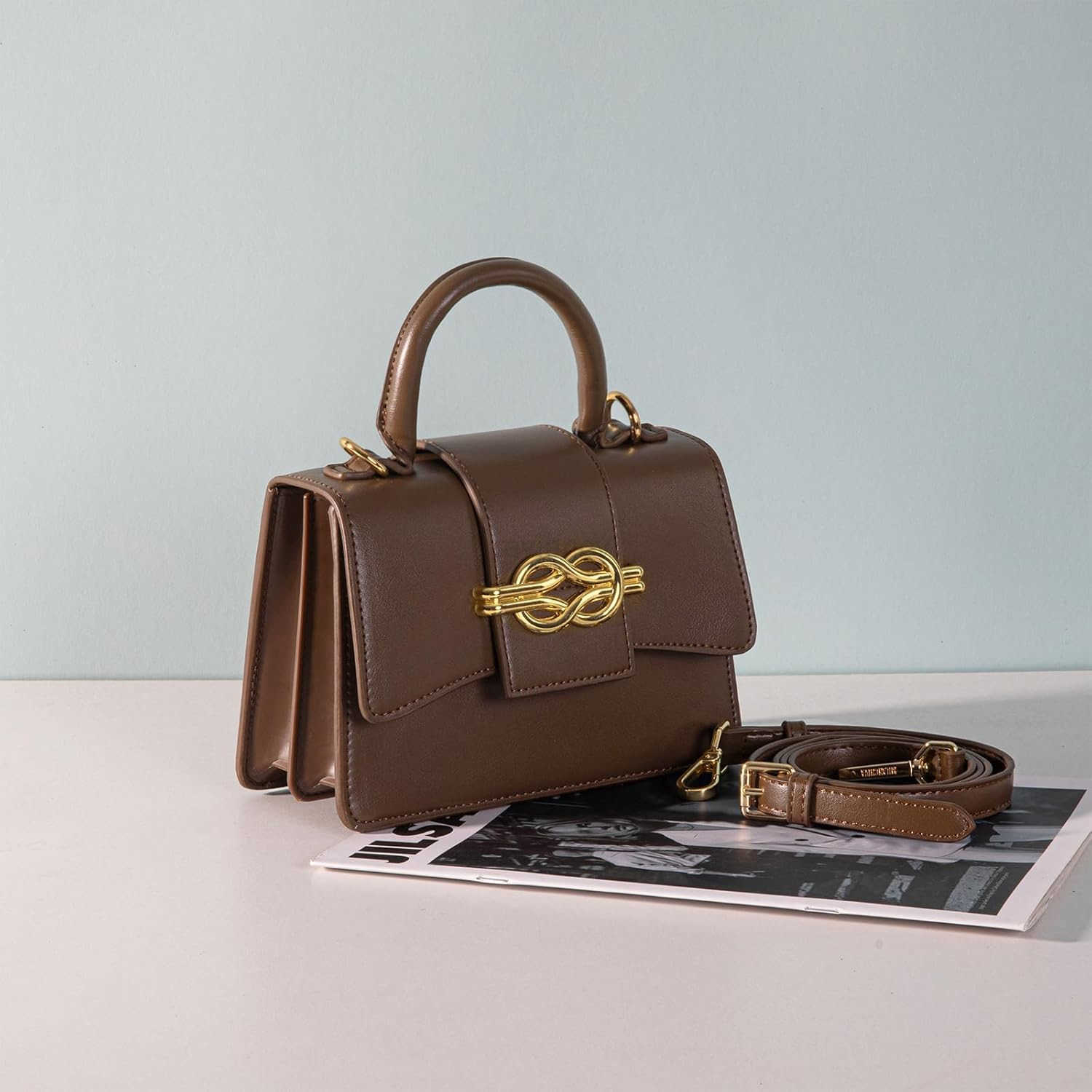 Small Top Handle Purses for Women Mini Satchel Crossbody Bag Elegant Square BagW250913