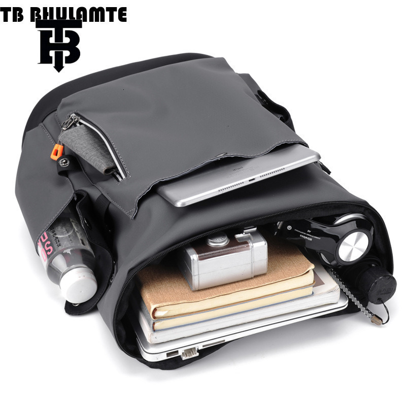 TB BHULAMTE Designer Leather PU Backpack Luxury Bag Fashion Cool Neutral Backpack Luxury Bag Multi Functional Personalized Laptop Backpack