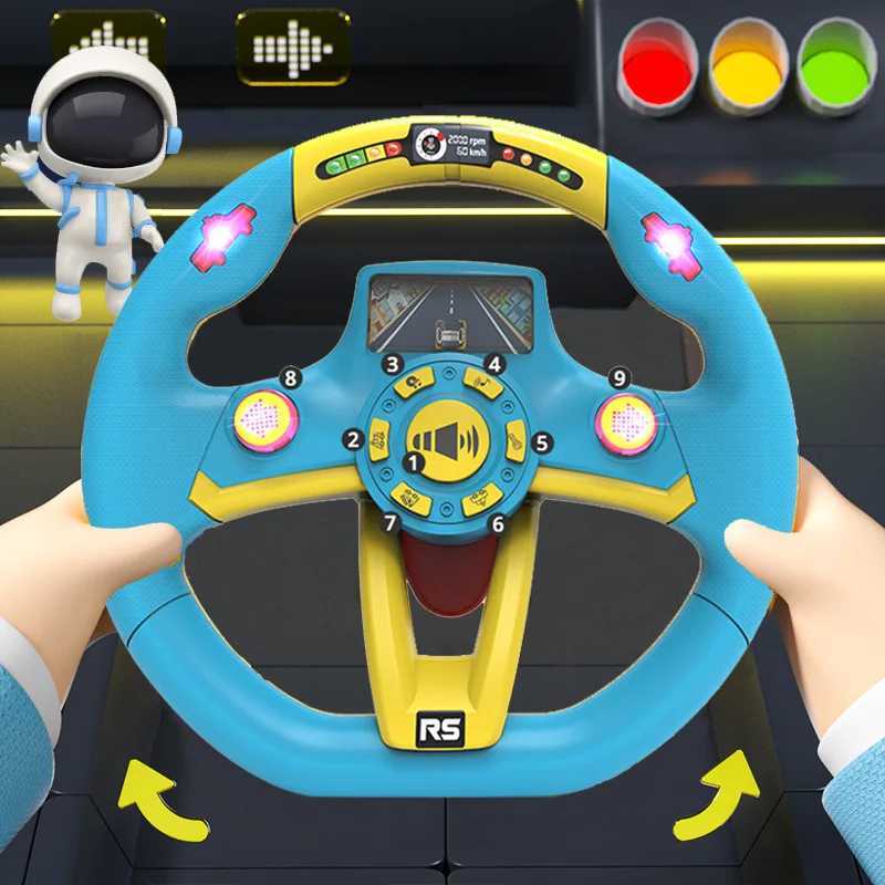 Electric Simulation Steering Wheel Toy With Light And Sound Educational Children CoPilot ChildrenS Car Toy Vocal Toy Gift C250913