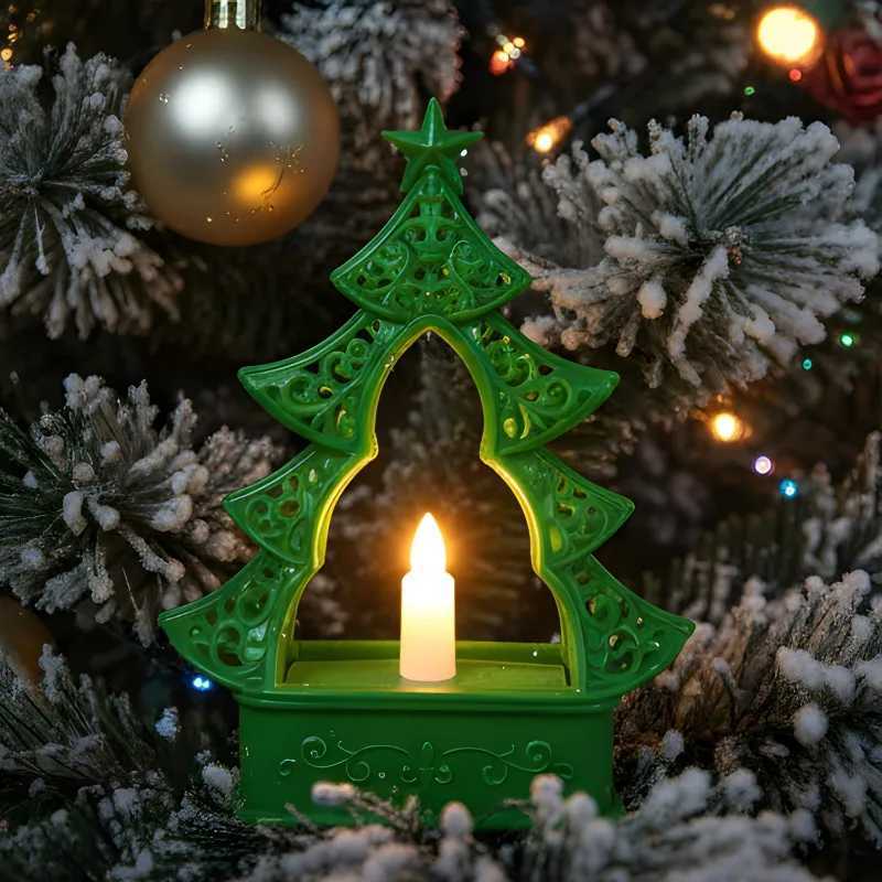 Mini LED Christmas Tree Night Light Warm Luminous Xmas Tree Night Lamp DIY Desktop Ornaments For New Year Party Home Decoration C251122