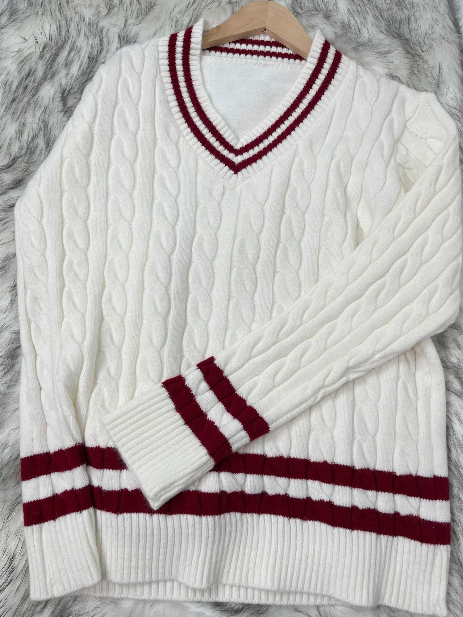 All Match Knitted Preppy Sweater Mens Casual Warm High Stretch V Neck Pullover Sweater For Teenager Student Fall Winter W250905