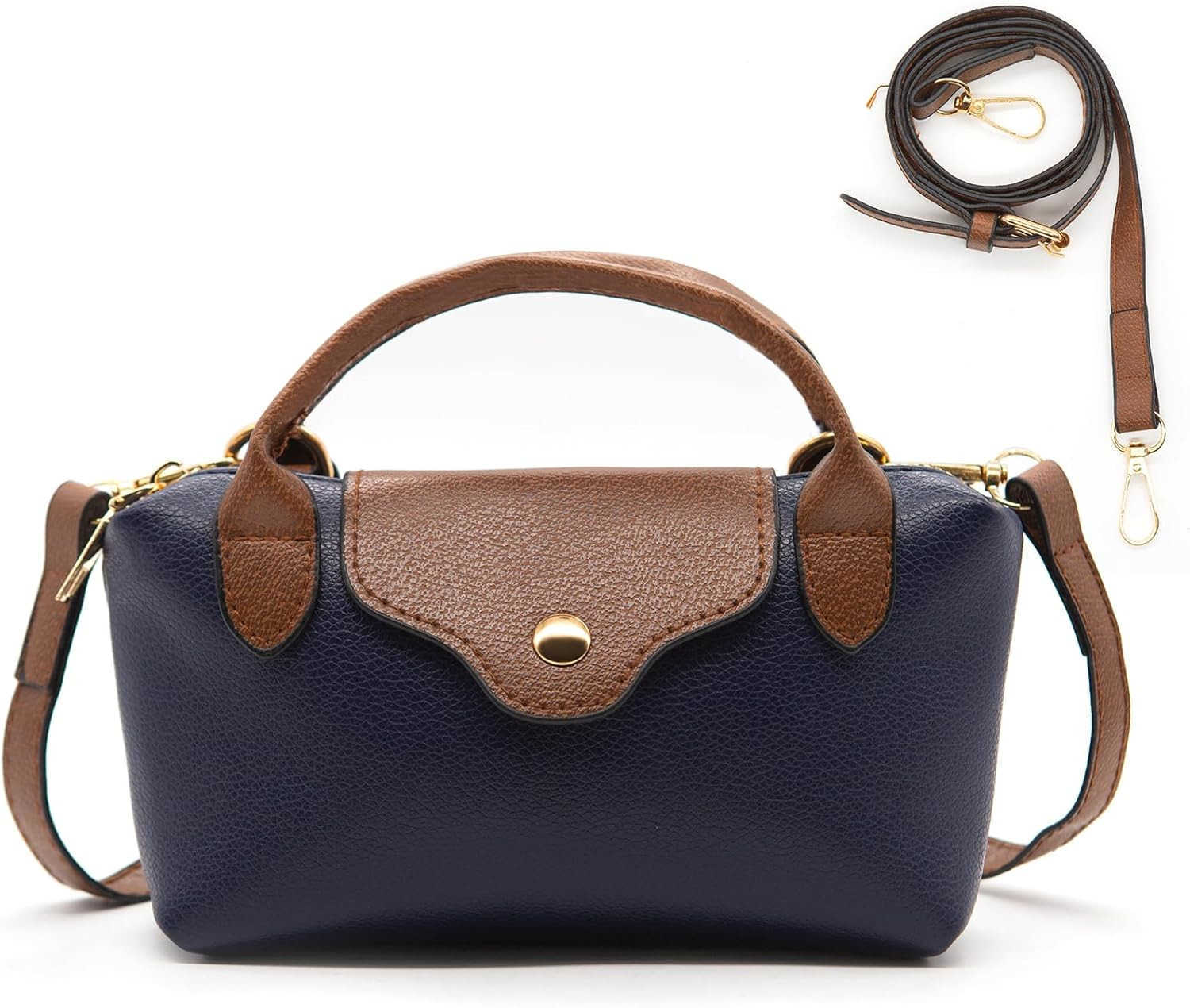 Long Keeper Mini Crossbody Bag for Women Vegan Leather Small Shoulder Handbag Top Handle Tote Hobo Purse Phone Clutch BagW250913