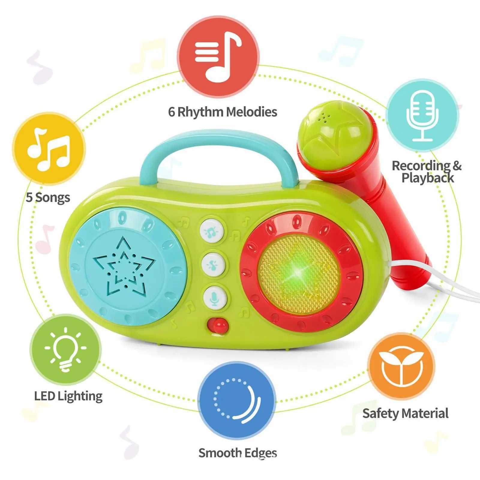 Portable Speaker Toy Music Toy with Microphone Karaoke Singing Machine for Teens Children Girls Boys Kids Festival Gifts C250913