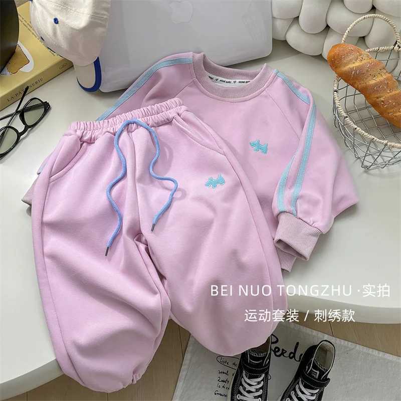 Boys Girls Autumn Sets Childrens Spring Clothes Suit Kids Fashion SweatshirtsPants 2Pcs Outfits Teenager Sports Clothing 114Y C250913