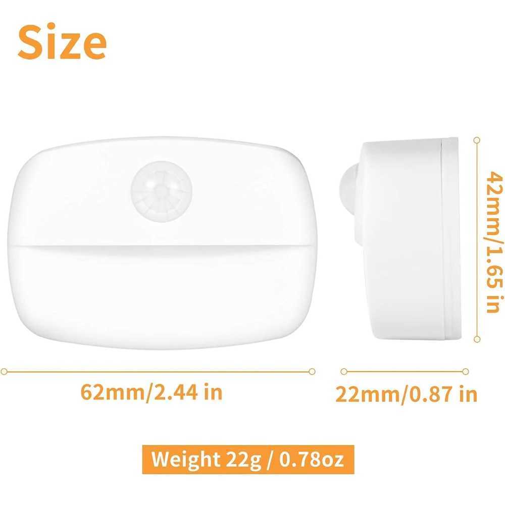 Motion Sensor Light Indoor LED Night Light Stick on Nightlight Battery Operated Lights for Hallway Stair Closet Bedroom Bathroom C250913