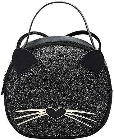 Cat Purse for Women Cute Top Handle Shoulder Bag for Teens Girls Pu Leather Gothic Handbag Crossbody BagW250913