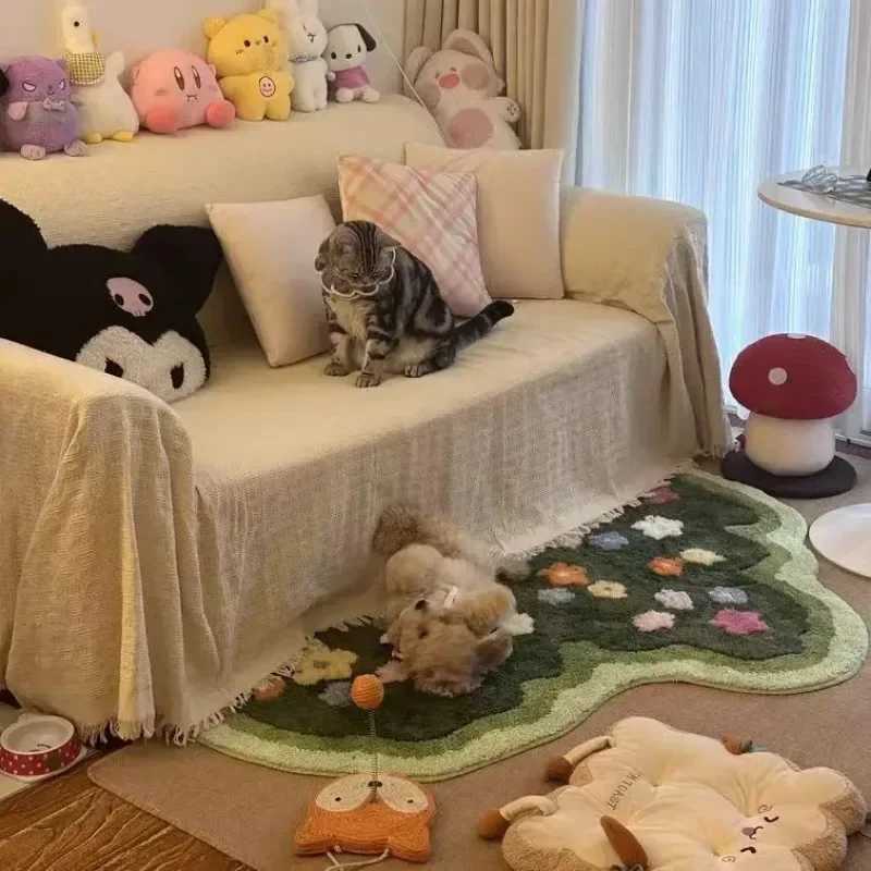 2025 Trendy Soft Living Carpets Floral Bed Rugs Plush Hallway Mats Entry Doormat Home Art Botanical C250913