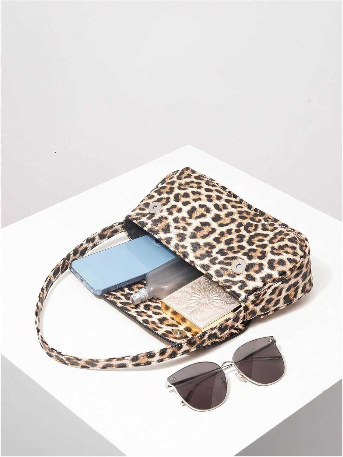 Womens Retro Flap Shoulder Bag PU Leather Top Handle Underarm Bag PurseW250912