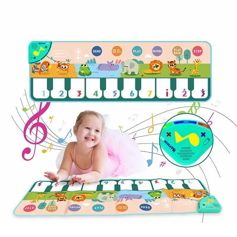 110x36cm Musical Piano Mat for Kids Toddlers Floor Keyboard Dance Mat with 8 Animal Sounds Baby Mat Educational Toys C250913