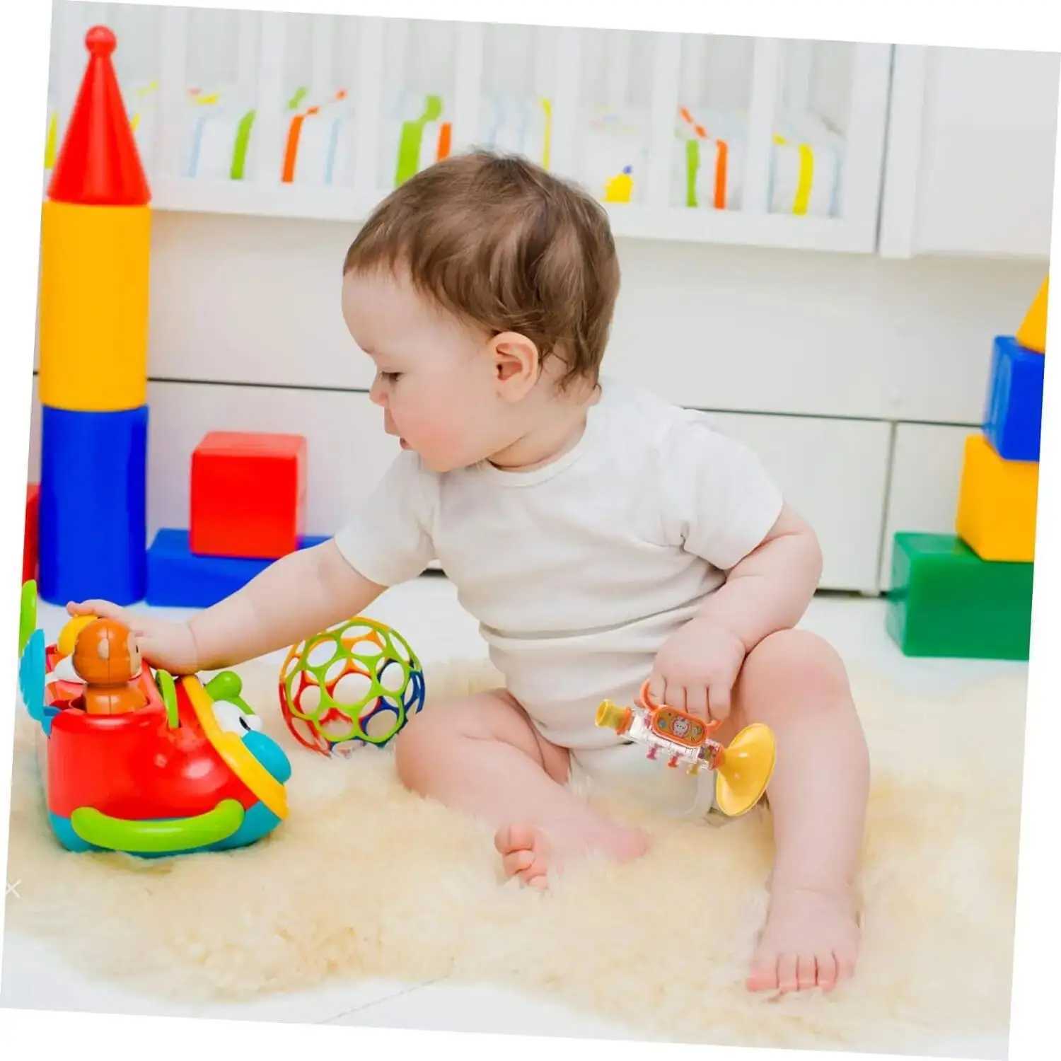 Childrens cartoon trumpet toy blowing music baby can play mini harmonica baby horn whistling instrument C250913