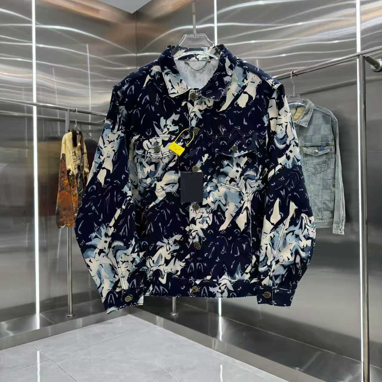 9AAA Mens Designer Monogram Jackets Denim Shirts Coats Jackets Winter Coat Thick Outwears Man Tops Jacket Jeans Windbreaker Monogram S-3XL