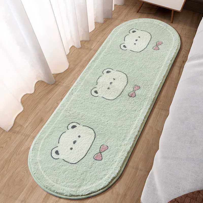 Cartoon Faux Lamb Wool Bedroom Bedside Rugs Lovely Rabbit Pink Bed Area Carpet Soft No Icy Feet for Girls Children Bed Room Rug C250913