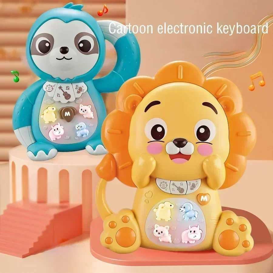 Cartoon Animals Pianos Keyboard with Lights Early Learning Electronic Music Baby Toys Educational Sensory Music Tos for Toddlers C250913
