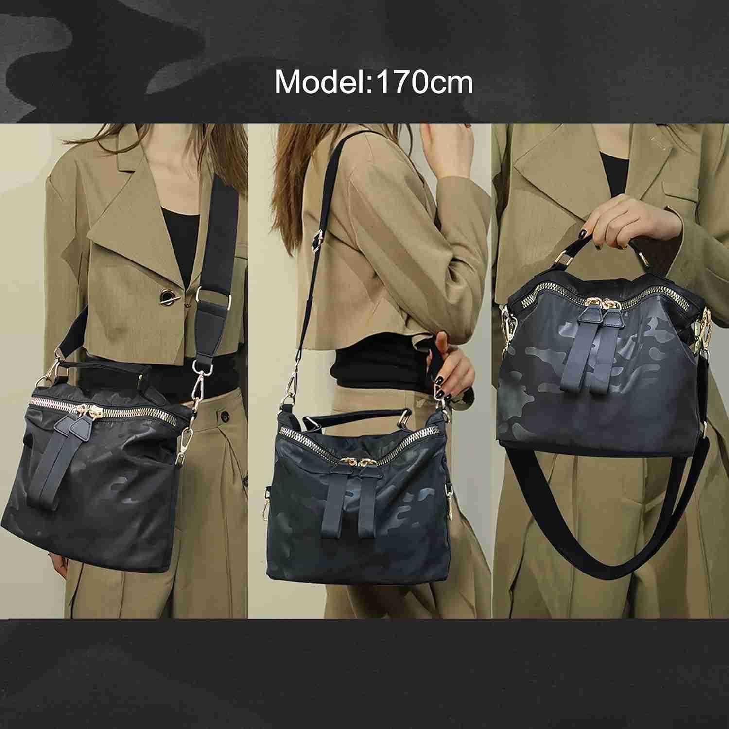Women Nylon Handbag Antitheft Casual Lightweight Travel Shopping Shoulder Bag Crossbody BagW250913