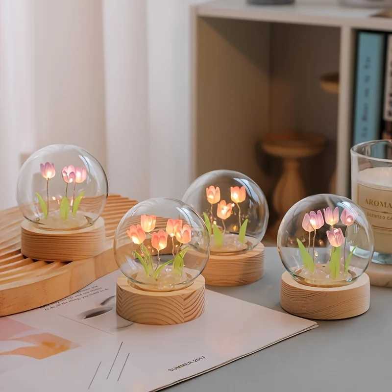 DIY Tulip Night Light Suitable for Room Decoration Desk Decoration and Couple Birthday Gifts C250913