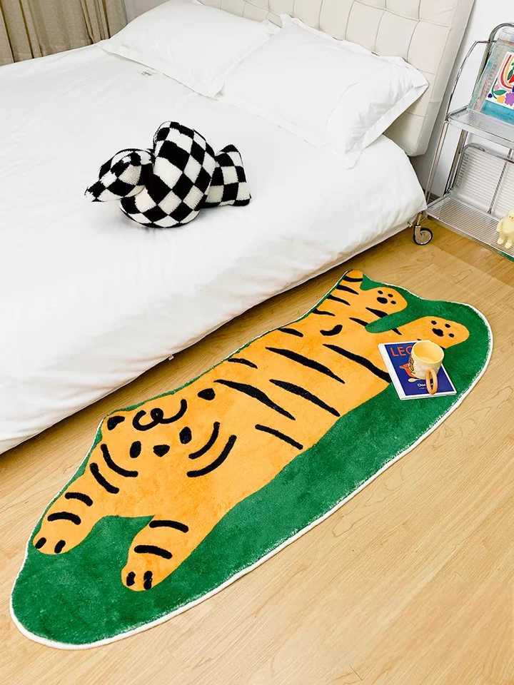 VIKAMA Dachshund Bedroom Bedside Carpet Plush Room Living Room Long Strip Carpet American Cute Home Decoration Carpet C250913