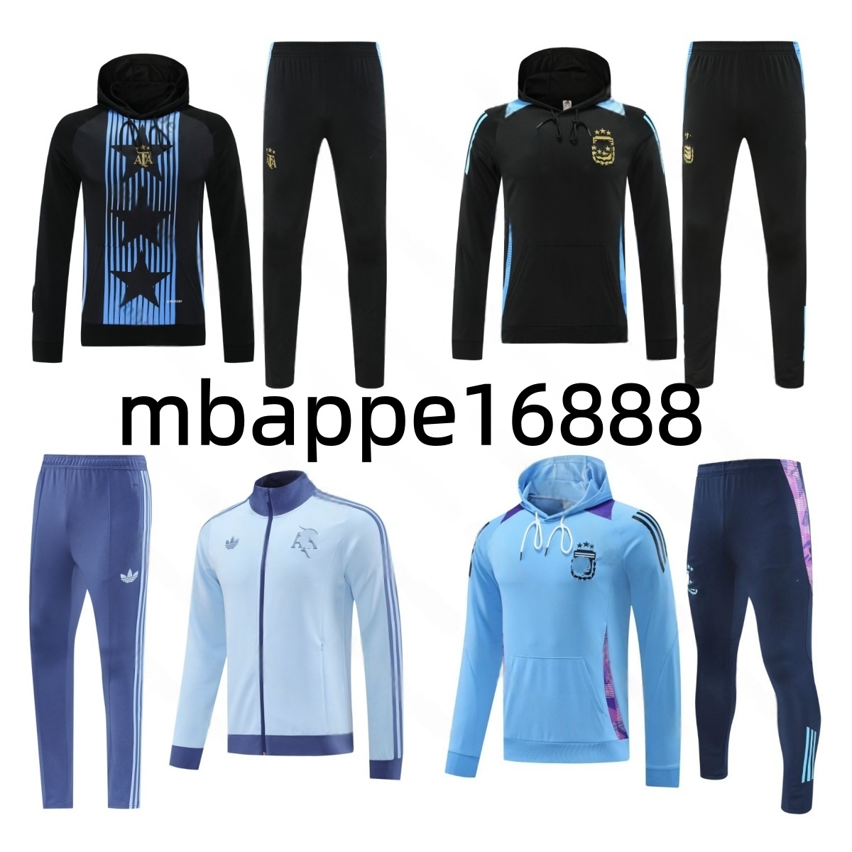 2025 26 Argentina HIGUAIN Jacket Tracksuit Soccer Jerseys Kit Suit National Team DYBALA L.MARTINEZ DE PAUL Full Zip Training Wear Top Football Shirts